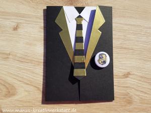 Stampin'up! Harry Potter, Anzug und Krawatte, Button